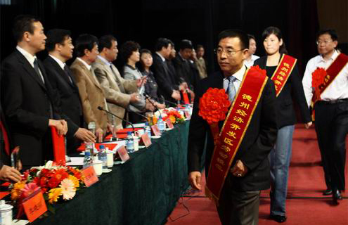 President of Jingjin group, Mr Jiang Guiting is honored model worker of Dezhou Economic. Develop. Zone 